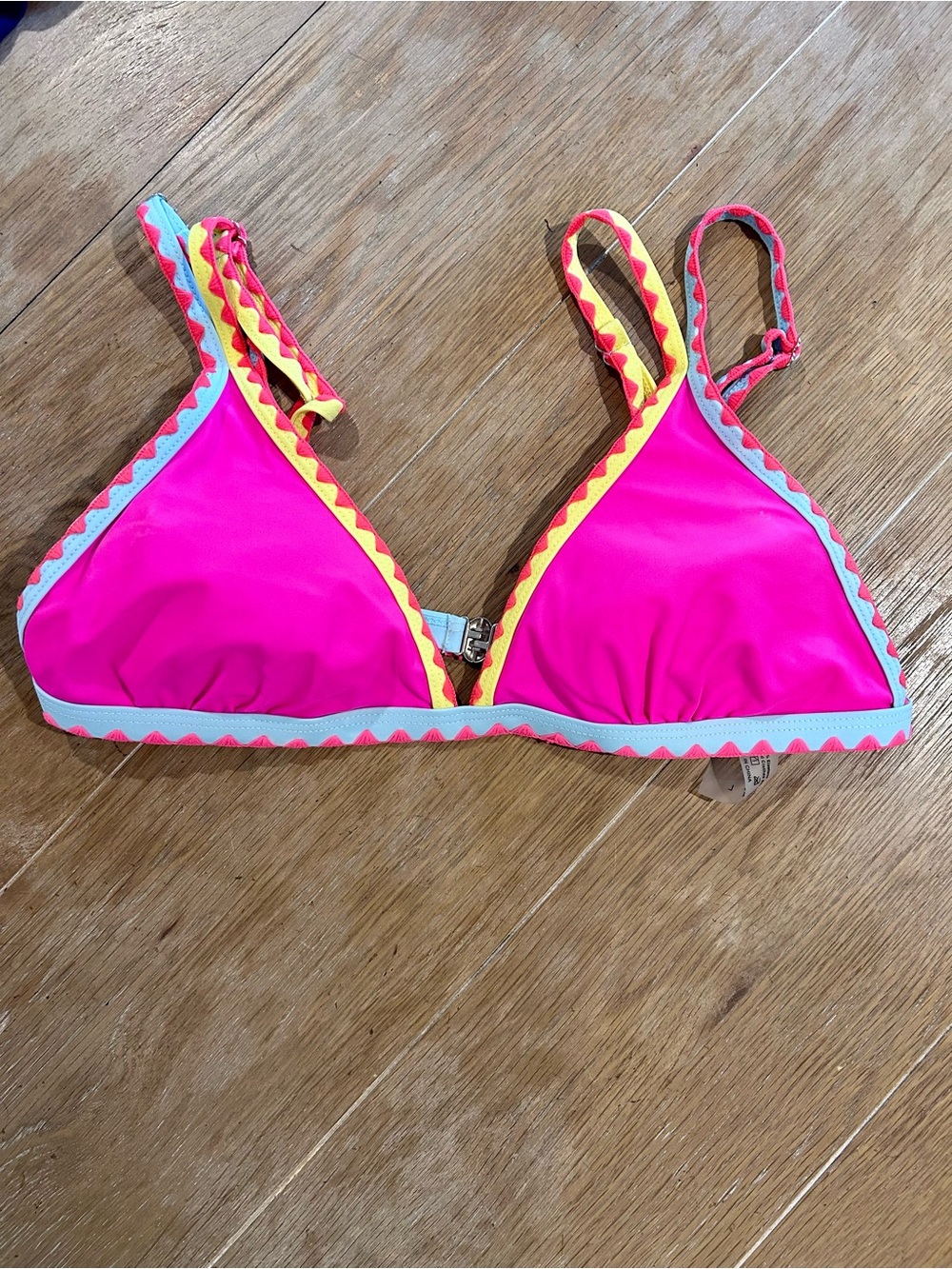 Colorful  Triangle Swim Top, Large